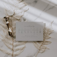 Elegant Gris et Vert Mariage Timeline