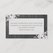 Carte D'accompagnement Elégant gris rustique. Détails du mariage (Dos)