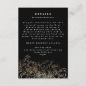 Carte D'accompagnement Elegant Hand Drawn Botanical Wedding Detail (Devant)