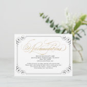 Carte D'accompagnement Élégant hébergement de calligraphie vintage (Debout devant)