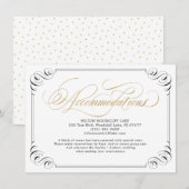 Carte D'accompagnement Élégant hébergement de calligraphie vintage (Devant / Derrière)