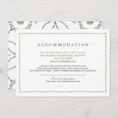 Carte D'accompagnement Élégant hébergement de mariage classique vintage (Devant / Derrière)