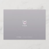 Carte D'accompagnement Élégant hébergement Mariage à fleurs chinoiserie (Dos)