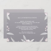 Carte D'accompagnement Élégant hébergement Mariage à fleurs chinoiserie (Devant / Derrière)