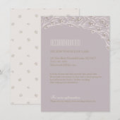 Carte D'accompagnement Élégant hébergement mariage fleuri lilas rustique (Devant / Derrière)