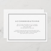 Carte D'accompagnement Élégant hébergement minimaliste noir et blanc (Devant / Derrière)