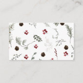 Carte D'accompagnement Elégant hiver Floral Date Nuit Idées (Dos)