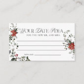 Carte D'accompagnement Elégant hiver Floral Date Nuit Idées (Devant)