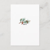 Carte D'accompagnement Élégant hiver Pins rustique Mariage de lanterne (Dos)