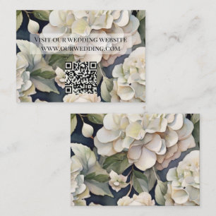 Carte D'accompagnement Elégant ivoire rose marine couleur aquarelle fleur