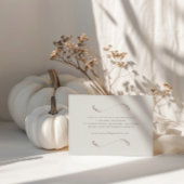 Carte D'accompagnement Elegant Ivory & Ash Fall Botanical Mariage Détail