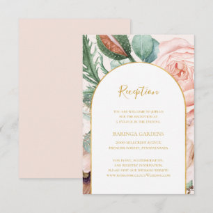 Carte D'accompagnement Elégant jardin fleuri   Réception de mariage Paste