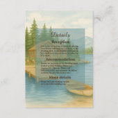 Carte D'accompagnement Elégant Lac Tahoe Rustic Mountain Mariage (Devant)