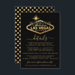 Carte D'accompagnement Elegant Las Vegas Destination Wedding Détail<br><div class="desc">Célébrez dans le style avec ces cartes de détails mariages modernes et très tendance. Ce design est facile à personnaliser avec votre libellé d'événement spécial et vos invités seront ravis quand ils reçoivent ces cartes fabuleuses. Les éléments correspondants se trouvent dans la collection.</div>
