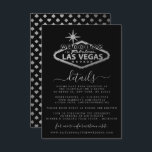 Carte D'accompagnement Elegant Las Vegas Destination Wedding Détail<br><div class="desc">Célébrez dans le style avec ces cartes de détails mariages modernes et très tendance. Ce design est facile à personnaliser avec votre libellé d'événement spécial et vos invités seront ravis quand ils reçoivent ces cartes fabuleuses. Les éléments correspondants se trouvent dans la collection.</div>