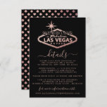 Carte D'accompagnement Elegant Las Vegas Destination Wedding Détail<br><div class="desc">Célébrez dans le style avec ces cartes de détails mariages modernes et très tendance. Ce design est facile à personnaliser avec votre libellé d'événement spécial et vos invités seront ravis quand ils reçoivent ces cartes fabuleuses. Les éléments correspondants se trouvent dans la collection.</div>