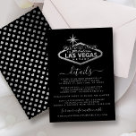 Carte D'accompagnement Elegant Las Vegas Destination Wedding Détail<br><div class="desc">Célébrez dans le style avec ces cartes de détails mariages modernes et très tendance. Ce design est facile à personnaliser avec votre libellé d'événement spécial et vos invités seront ravis quand ils reçoivent ces cartes fabuleuses. Les éléments correspondants se trouvent dans la collection.</div>