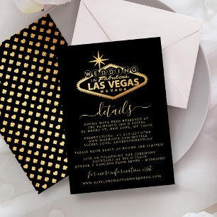 Carte D'accompagnement Elegant Las Vegas Destination Wedding Détail
