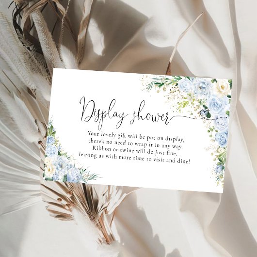 Carte D'accompagnement  Elegant Light Blue Display Shower Enclosure Card