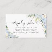 Carte D'accompagnement  Elegant Light Blue Display Shower Enclosure Card (Devant)