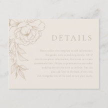 Elegant Line Art Vintage Floral Wedding Details