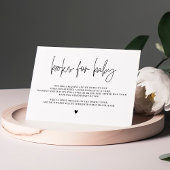 Carte D'accompagnement Elégant livre calligraphie pour bébé, Baby shower