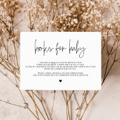 Carte D'accompagnement Elégant livre calligraphie pour bébé, Baby shower