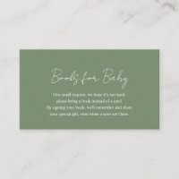 Élégant livre simple Sage Green pour le Baby showe