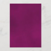 Carte D'accompagnement Elégant Magenta Reflet Rose Détails du Mariage (Dos)