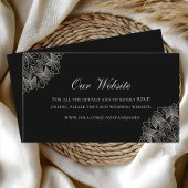Carte D'accompagnement Elegant Mandala Indian Boho Black Wedding Website