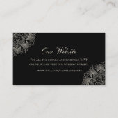 Carte D'accompagnement Elegant Mandala Indian Boho Black Wedding Website (Devant)