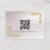 Carte D'accompagnement Elegant Marble, White, Gold Frame, Gold Heart (Dos)