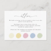 Carte D'accompagnement Élégant Mariage Attire Code Robe Palette de couleu (Devant)