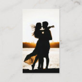 Carte D'accompagnement Élégant Mariage calligraphique romantique QRCode (Dos)