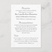 Carte D'accompagnement Élégant Mariage catholique monogramme (Dos)