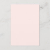 Carte D'accompagnement Élégant Mariage classique rose et or (Dos)