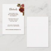 Carte D'accompagnement Elégant Mariage d'aquarelle de automne (Devant / Derrière)