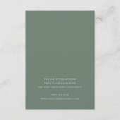 Carte D'accompagnement Élégant Mariage de branche d'olivier (Dos)