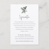 Carte D'accompagnement Élégant Mariage de branche d'olivier (Devant)