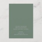 Carte D'accompagnement Élégant Mariage de branche d'olivier (Dos)