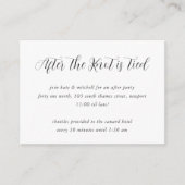 Carte D'accompagnement Élégant Mariage de calligraphie après la fête (Devant)