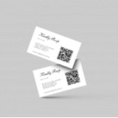 Carte D'accompagnement Élégant Mariage de code QR RSVP noir et blanc