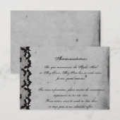 Carte D'accompagnement Élégant Mariage de dentelle gothique de chauve-sou (Devant / Derrière)