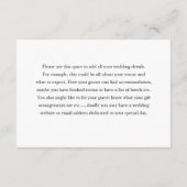 Carte D'accompagnement Elegant Mariage de feuillage Tropical Détails (Dos)