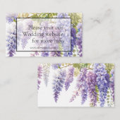 Carte D'accompagnement Élégant mariage de glycine couleur violet (Devant / Derrière)