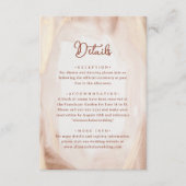 Carte D'accompagnement Élégant Mariage de Monogramme en or en terre cuite (Devant)