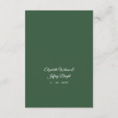 Carte D'accompagnement Élégant Mariage de Noël Rouge Blanc d'hiver (Dos)