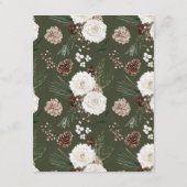 Carte D'accompagnement Élégant Mariage de pin d'hiver (Dos)