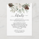 Carte D'accompagnement Élégant Mariage de pin d'hiver (Devant)