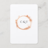 Carte D'accompagnement Élégant Mariage de pointes d'éclaboussure de scrip (Dos)